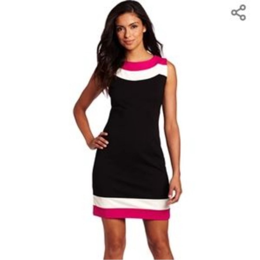 Lilly Pulitzer Allaire Black & Pink Sleeveless Dress Size Small